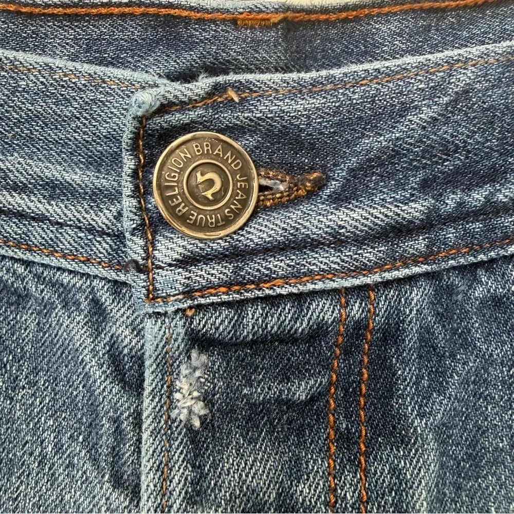 True Religion Men's Geno Slim Relaxed Distressed Jeans Size 32
